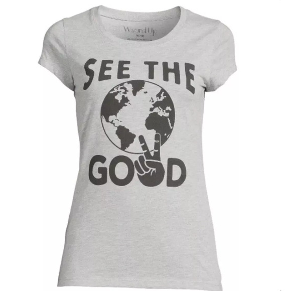 Wound Up women t-shirt size xxl (19) jr See the Good Gray top world - Picture 1 of 4
